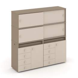 Набор 5 Тумба двойная с надставкой ES.NB.2V-5